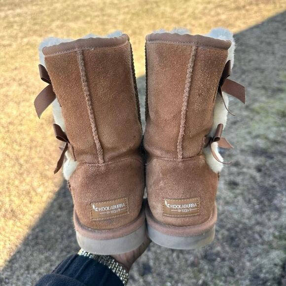 Koolaburra by UGG Women's Victoria Short Winter Boots Size 10 Chestnut Brown - Picture 8 of 15